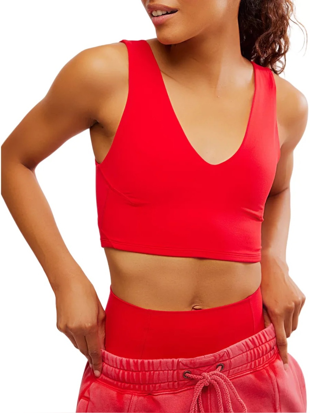 Alo Never Better Cropped Cami in Winterberry EUC